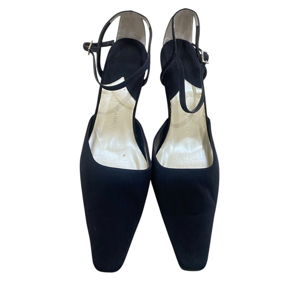Caparros Paulette black leather sole ankle strap shoes 2.5 inch heel size 10 - Picture 2 of 13
